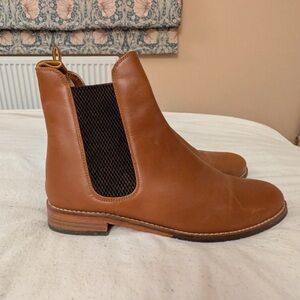 Joules Brown Leather Ankle Booties